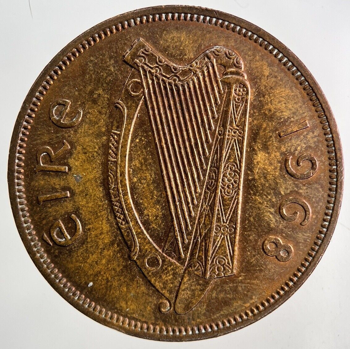 1968 Irish One Penny Coin | Very High Grade
