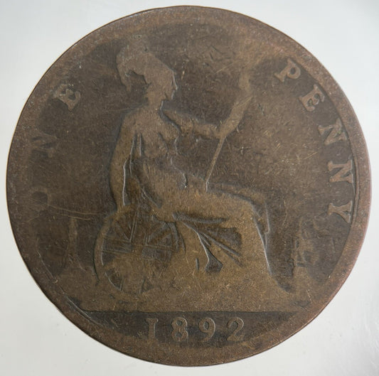 1892 Victoria One Penny Coin | Collectable Grade