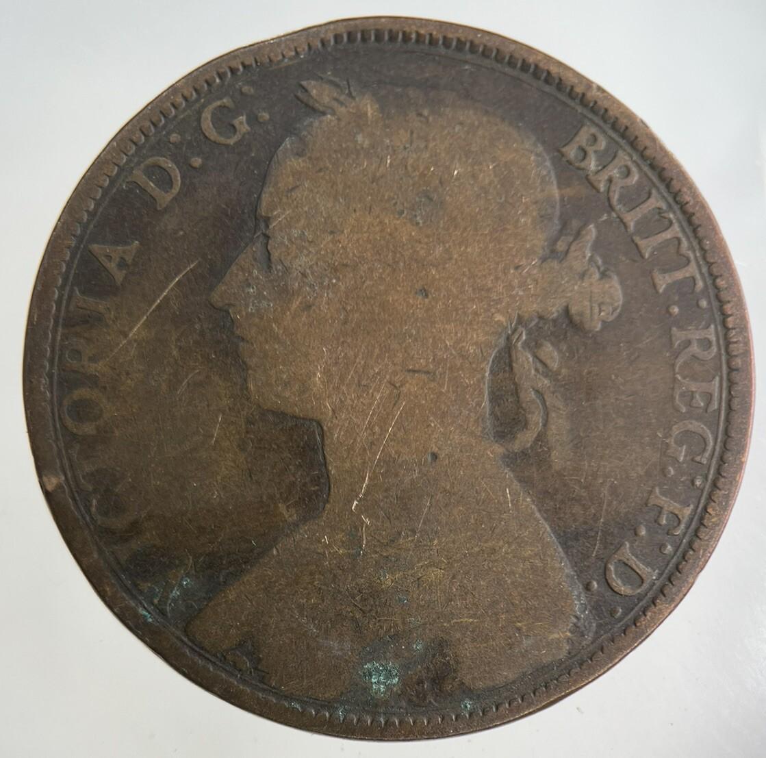 1892 Victoria One Penny Coin | Collectable Grade