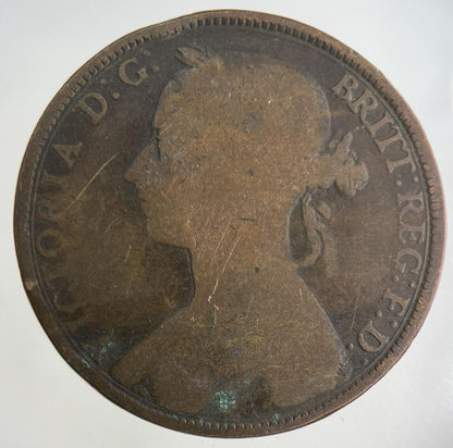 1892 Victoria One Penny Coin | Collectable Grade
