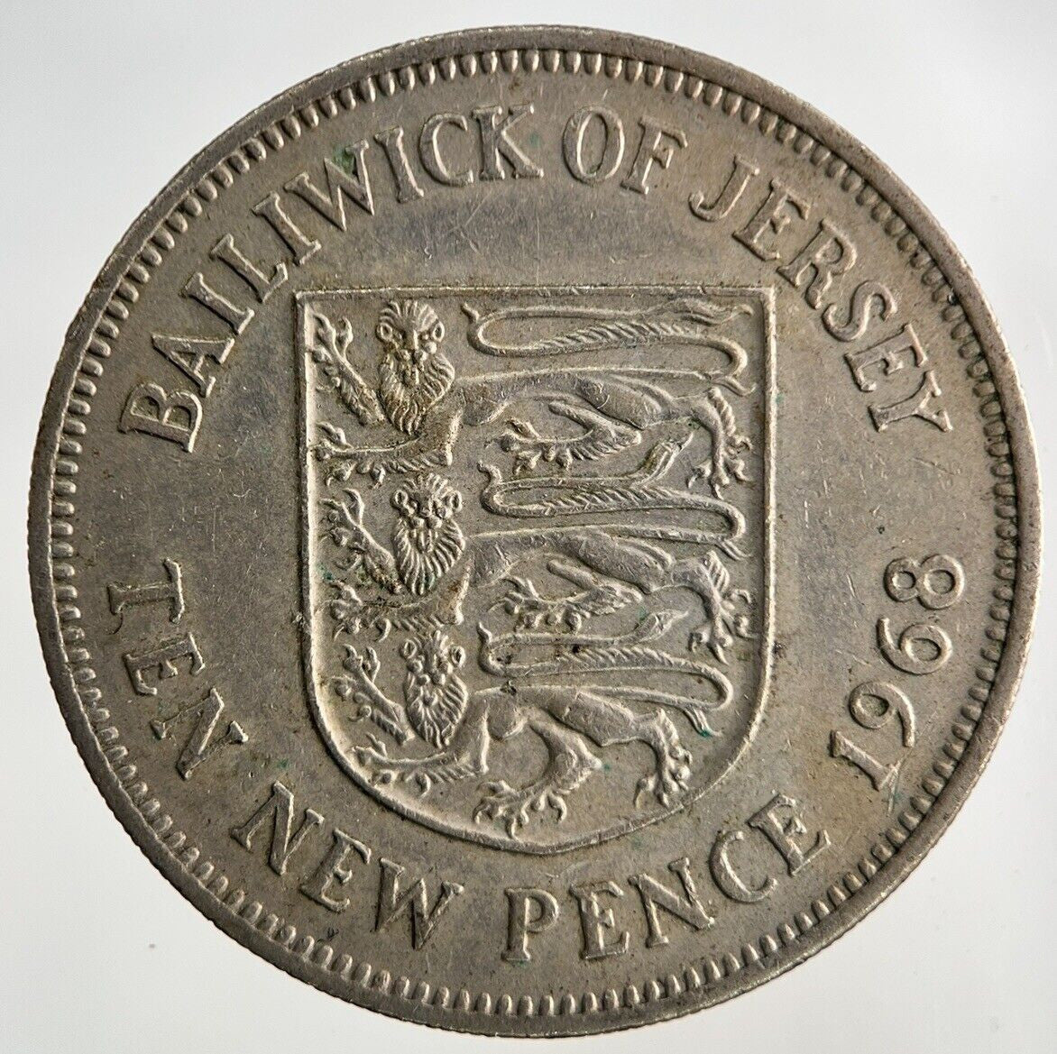 1968 Jersey 10p Ten-Pence Coin | Fine Collectable Grade