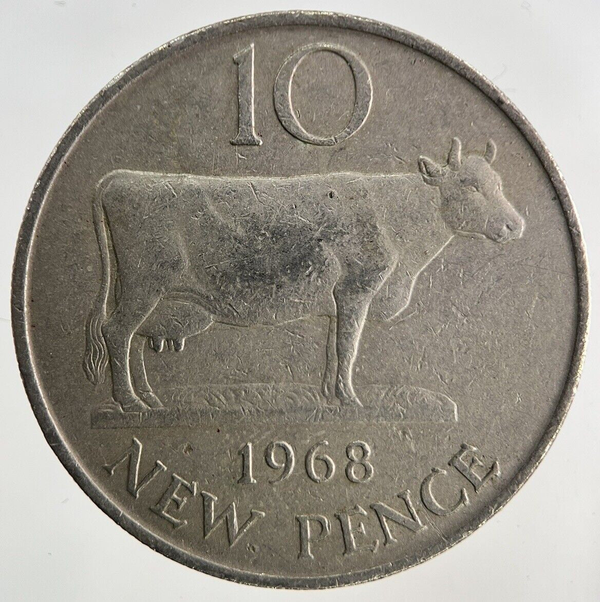1968 Guernsey 10p Ten-Pence Coin | Fine Collectable Grade