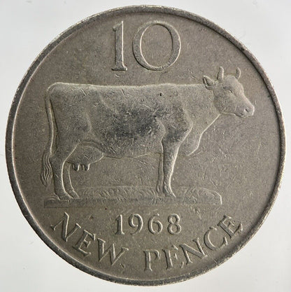 1968 Guernsey 10p Ten-Pence Coin | Fine Collectable Grade