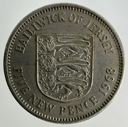 1968 Jersey 5p Five-Pence Coin | Fine Collectable Grade