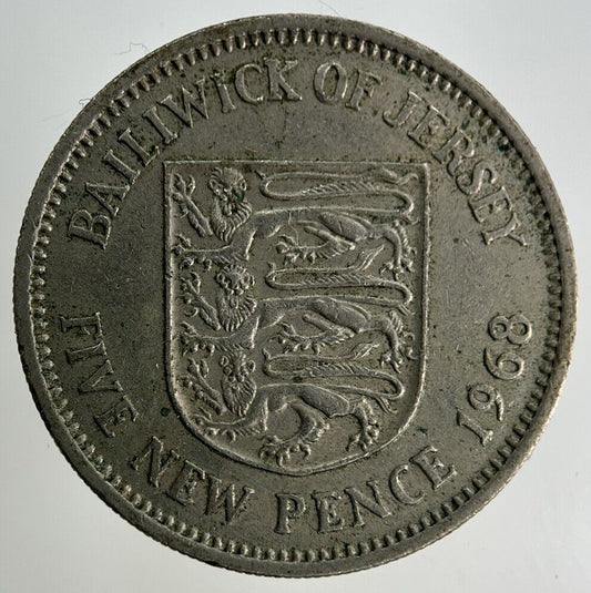 1968 Jersey 5p Five-Pence Coin | Fine Collectable Grade