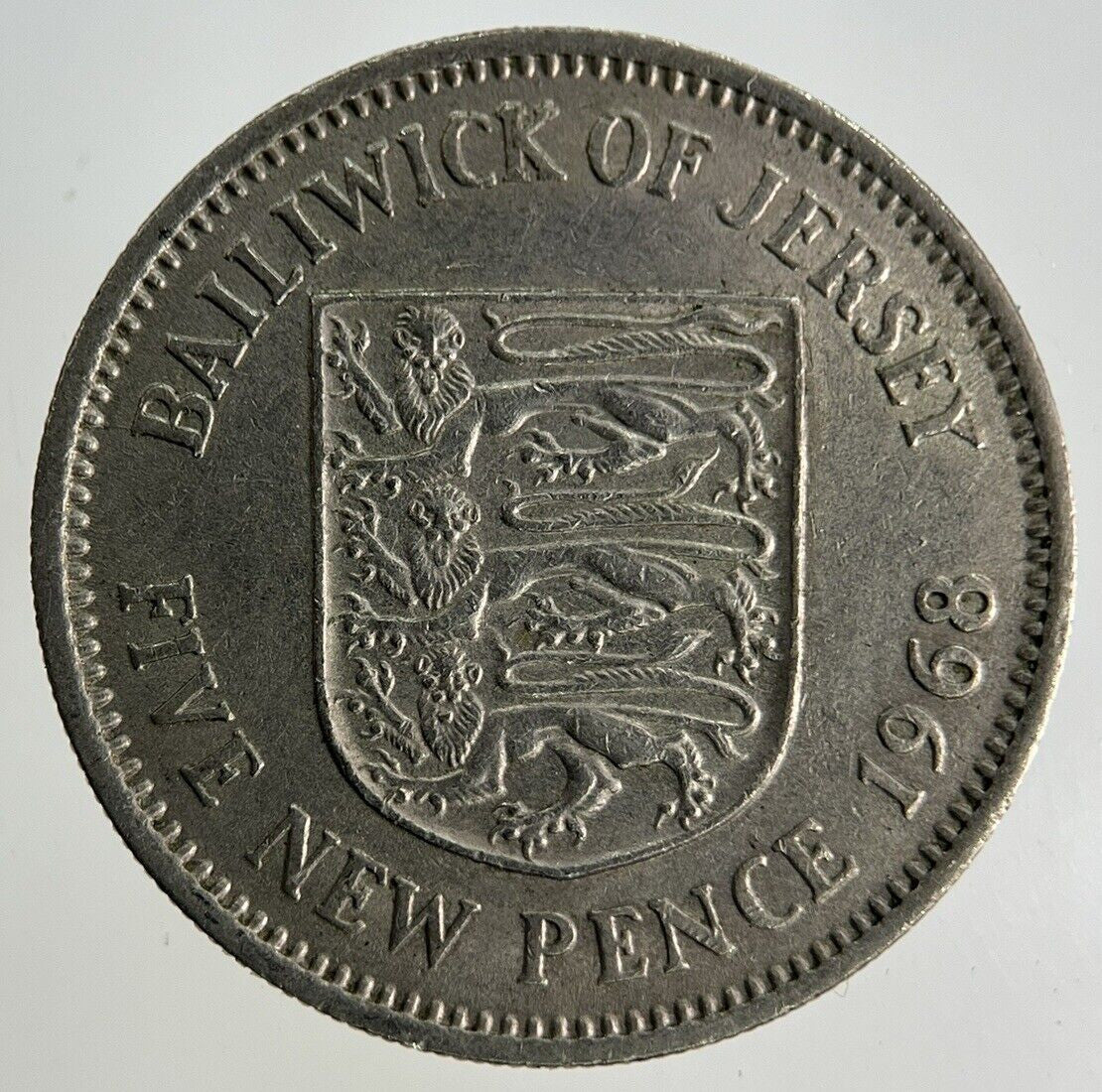 1968 Jersey 5p Five-Pence Coin | Fine Collectable Grade