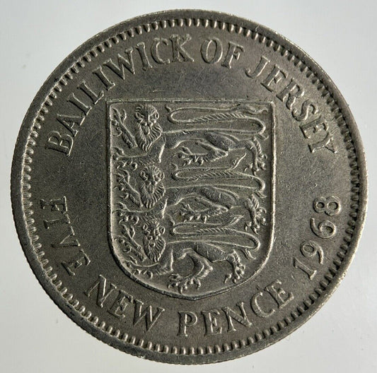 1968 Jersey 5p Five-Pence Coin | Fine Collectable Grade