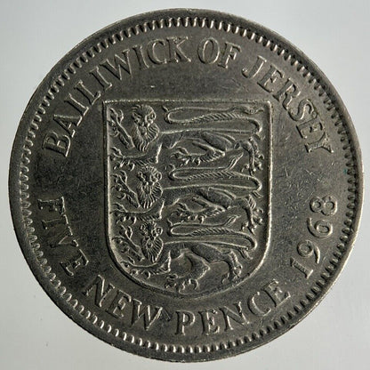 1968 Jersey 5p Five-Pence Coin | Fine Collectable Grade