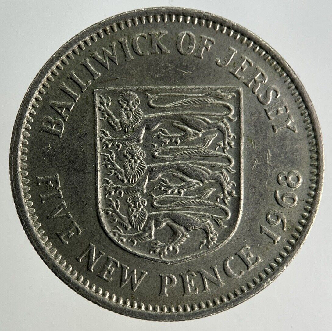 1968 Jersey 5p Five-Pence Coin | Fine Collectable Grade