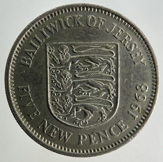 1968 Jersey 5p Five-Pence Coin | Fine Collectable Grade