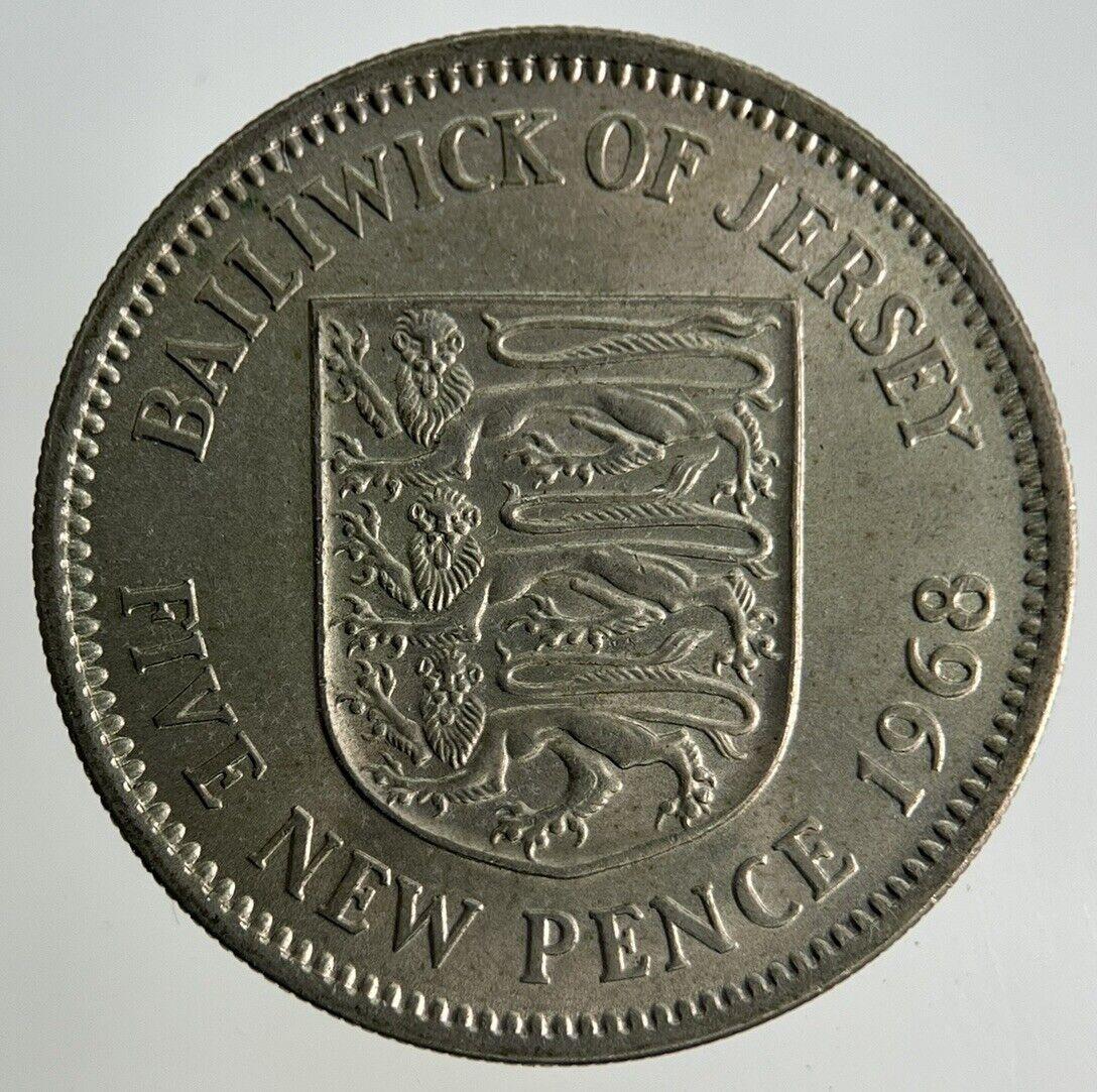 1968 Jersey 5p Five-Pence Coin | Fine Collectable Grade