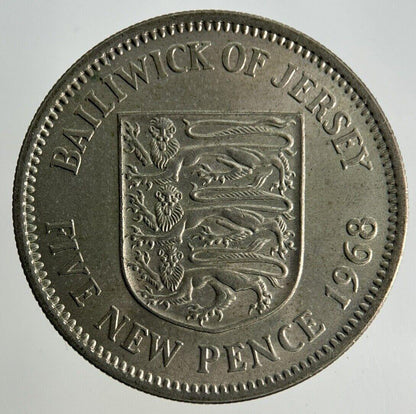 1968 Jersey 5p Five-Pence Coin | Fine Collectable Grade