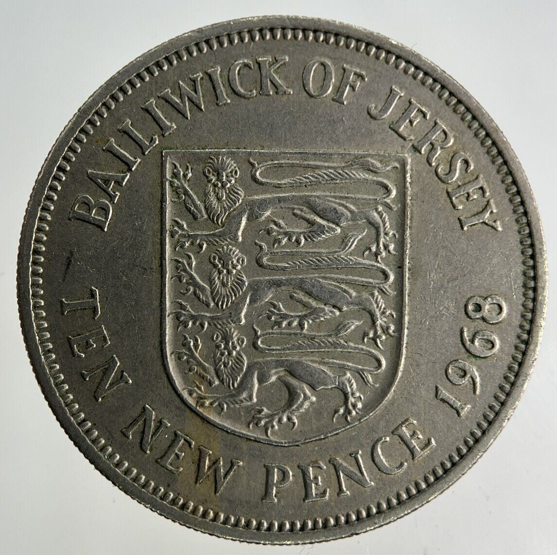 1968 Jersey 10p Ten-Pence Coin | Fine Collectable Grade