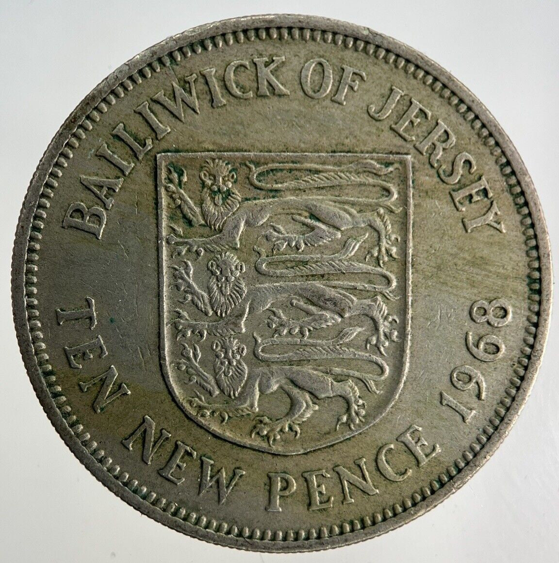 1968 Jersey 10p Ten-Pence Coin | Fine Collectable Grade