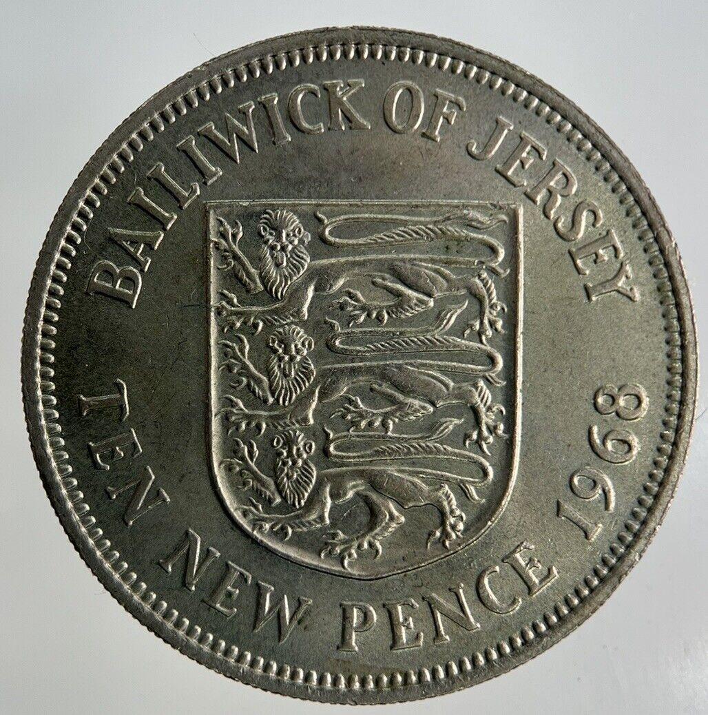 1968 Jersey 10p Ten-Pence Coin | Fine Collectable Grade