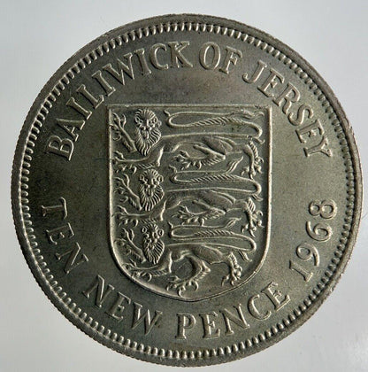 1968 Jersey 10p Ten-Pence Coin | Fine Collectable Grade