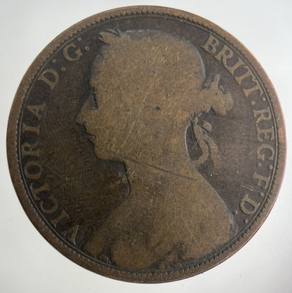 1892 Victoria One Penny Coin | Collectable Grade