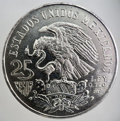 1968 Mexico 25 Pesos Olympics Silver Coin | Very High Grade | a2565