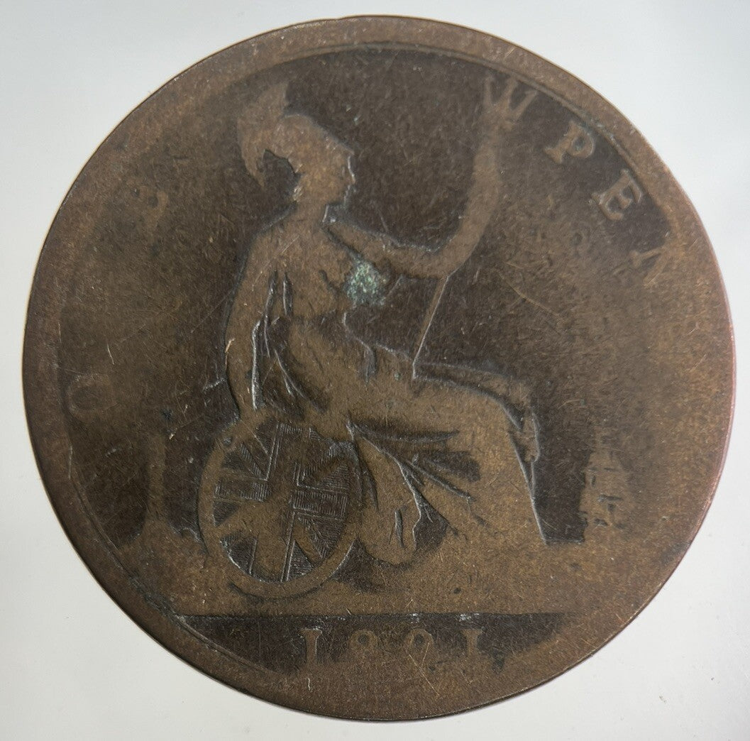 1891 Victoria One Penny Coin | Collectable Grade