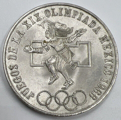 1968 Mexico 25 Pesos Olympics Coin | Very High Grade | a1374
