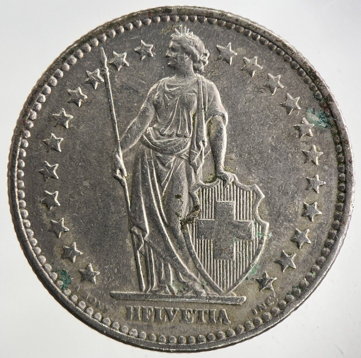 1968 Switzerland Swiss 2 Franc Coin | Fine Collectable Grade