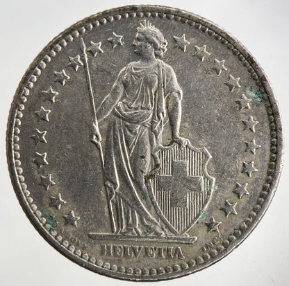 1968 Switzerland Swiss 2 Franc Coin | Fine Collectable Grade