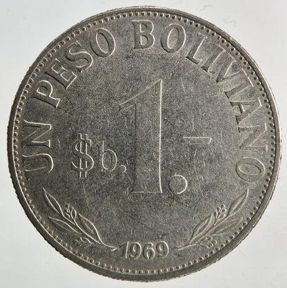 1969 Bolivia Un 1 Peso Coin | Collectable Grade