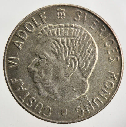 1968 Sweden 1 Krona Silver Coin | Fine Collectable Grade