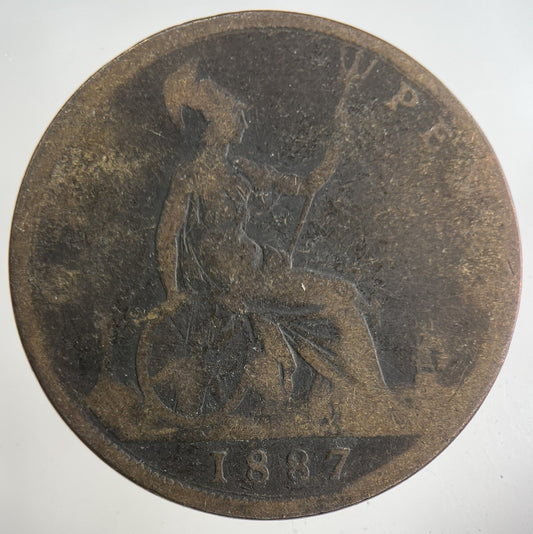 1887 Victoria One Penny Coin | Collectable Grade