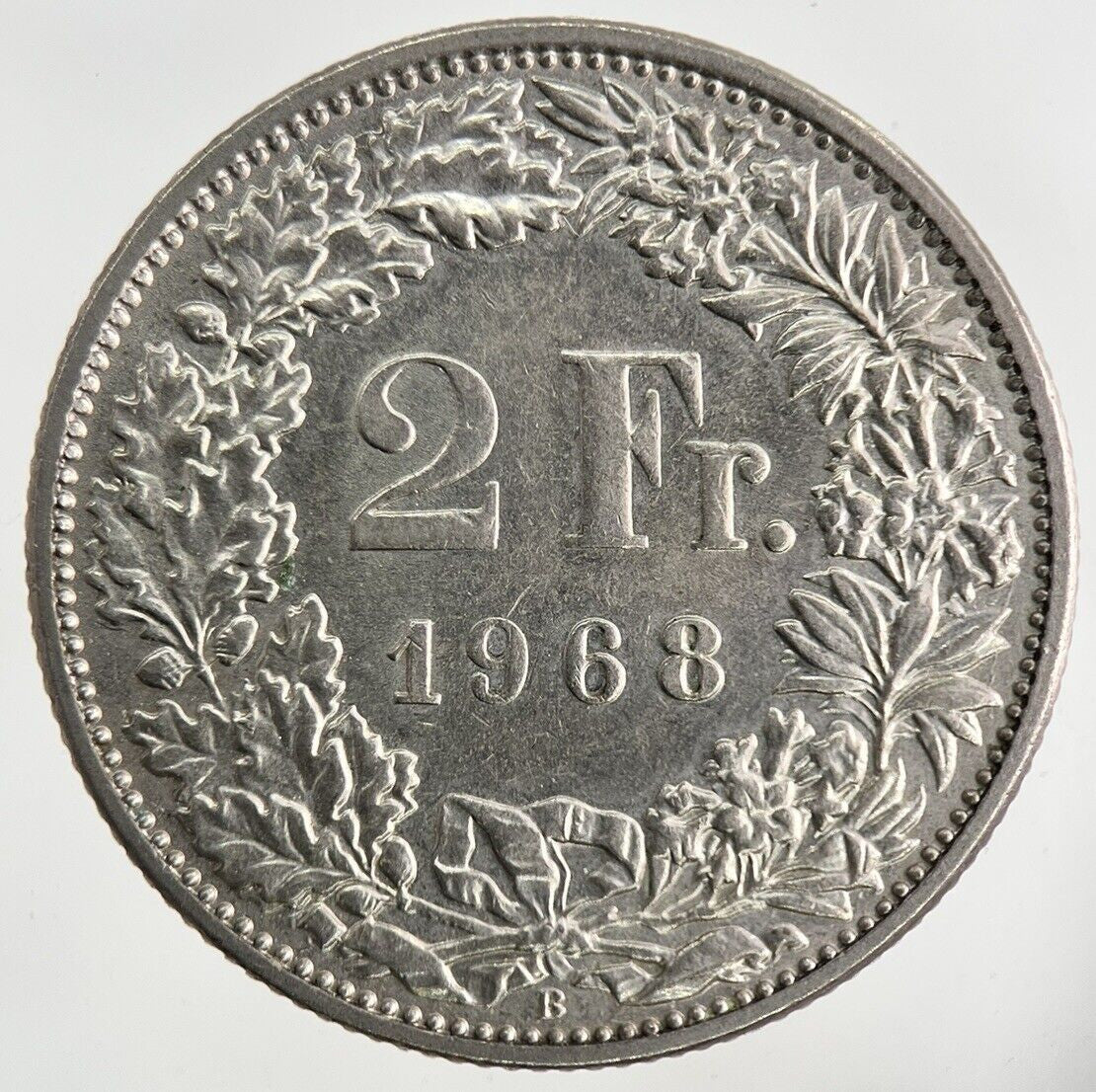1968 Switzerland Swiss 2 Franc Coin | Very High Grade