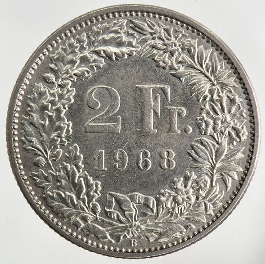 1968 Switzerland Swiss 2 Franc Coin | Very High Grade
