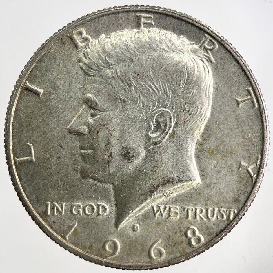 1968-D US USA Kennedy Silver Half Dollar Coin | Very High Grade