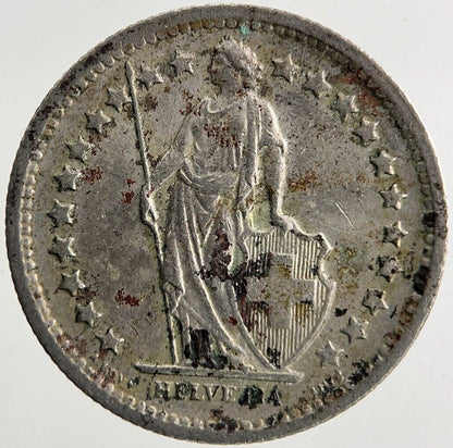 1968 Switzerland Swiss 1/2 Half Franc Silver Coin | Fine Collectable Grade