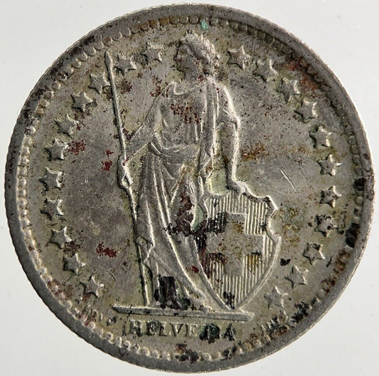 1968 Switzerland Swiss 1/2 Half Franc Silver Coin | Fine Collectable Grade