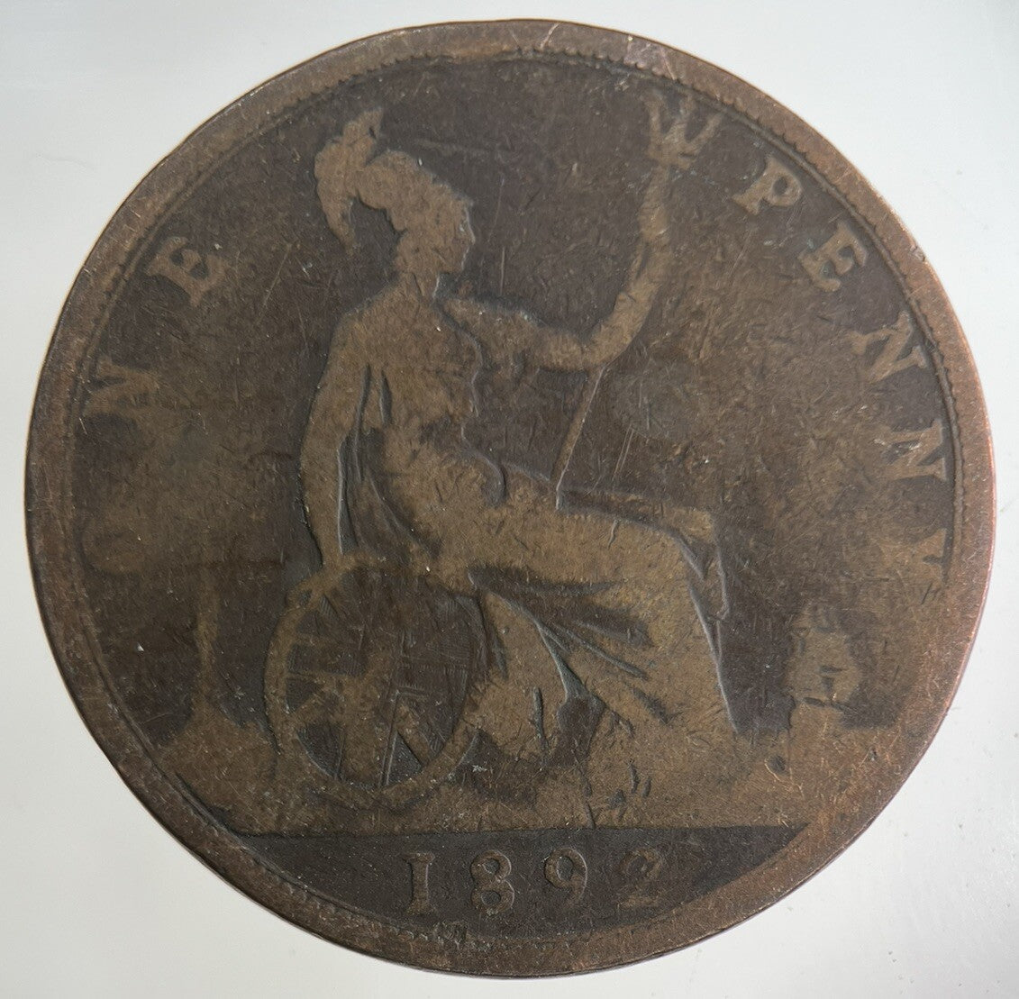 1892 Victoria One Penny Coin | Collectable Grade