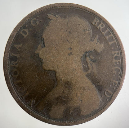 1892 Victoria One Penny Coin | Collectable Grade