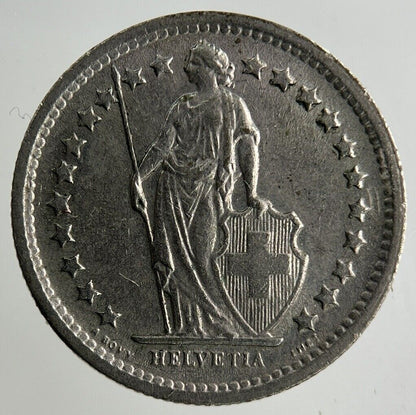 1968 Switzerland Swiss 1/2 Half Franc Coin | Fine Collectable Grade