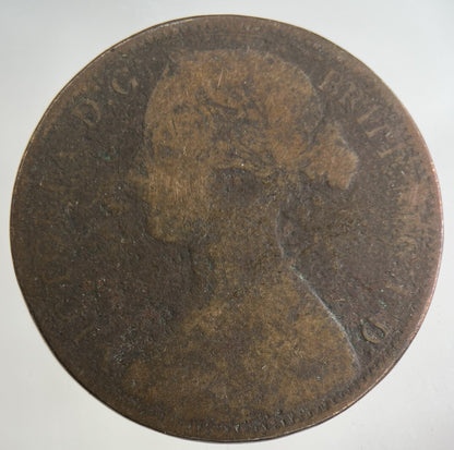 1866 Victoria One Penny Coin | Collectable Grade