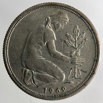 1969 Germany 50 Pfennig Coin | Fine Collectable Grade