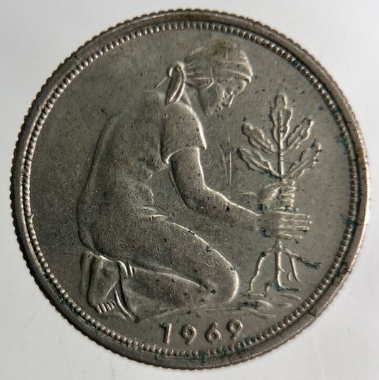 1969 Germany 50 Pfennig Coin | Fine Collectable Grade