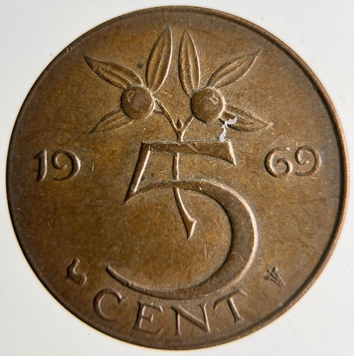 1969 Netherlands 5 Cents Coin | Fine Collectable Grade