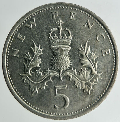 1969 Elizabeth II 5p Five-Pence Coin | Fine Collectable Grade