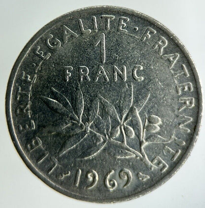 1969 France 1 Franc Coin | Fine Collectable Grade
