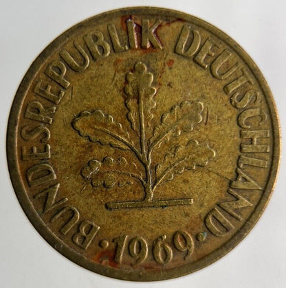 1969 Germany 10 Pfennig Coin | Fine Collectable Grade