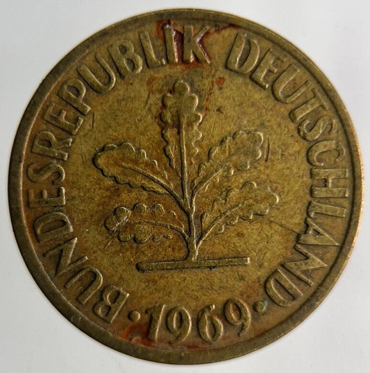 1969 Germany 10 Pfennig Coin | Fine Collectable Grade