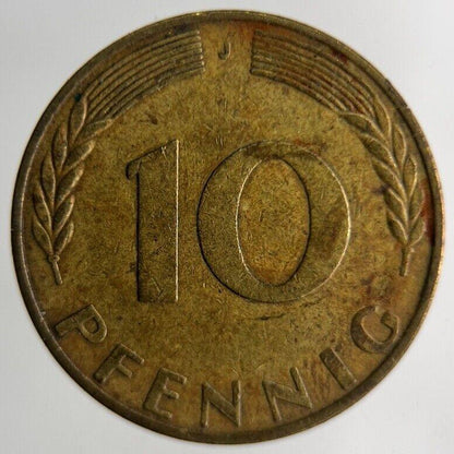 1969 Germany 10 Pfennig Coin | Fine Collectable Grade