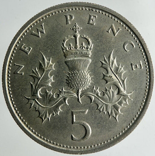 1969 Elizabeth II 5p Five-Pence Coin | Fine Collectable Grade