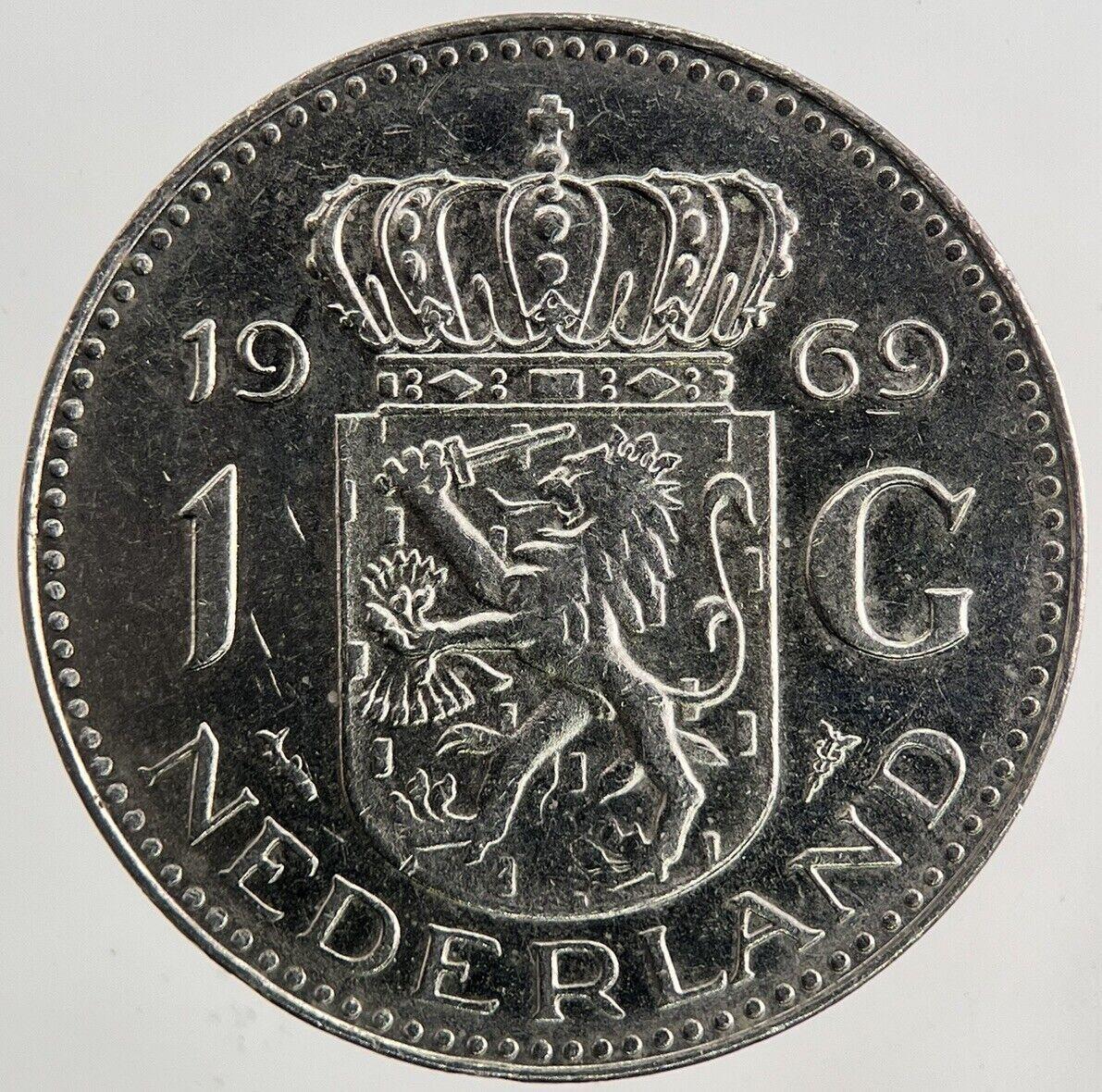 1969 Netherlands 1 Gulden Coin | Very High Grade