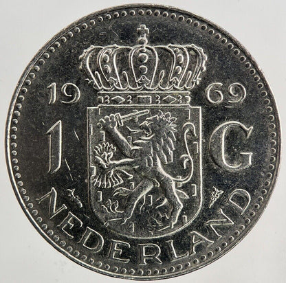 1969 Netherlands 1 Gulden Coin | Very High Grade