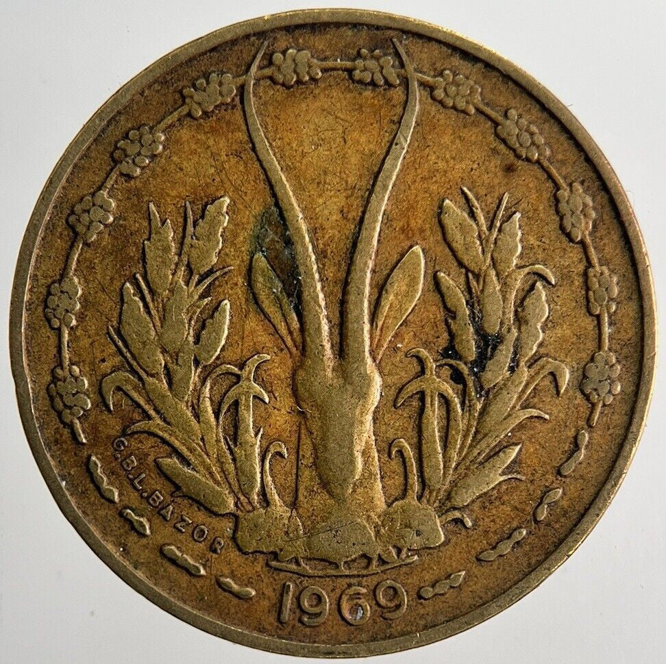 1969 France West Africa 10 Franc Coin | Fine Collectable Grade